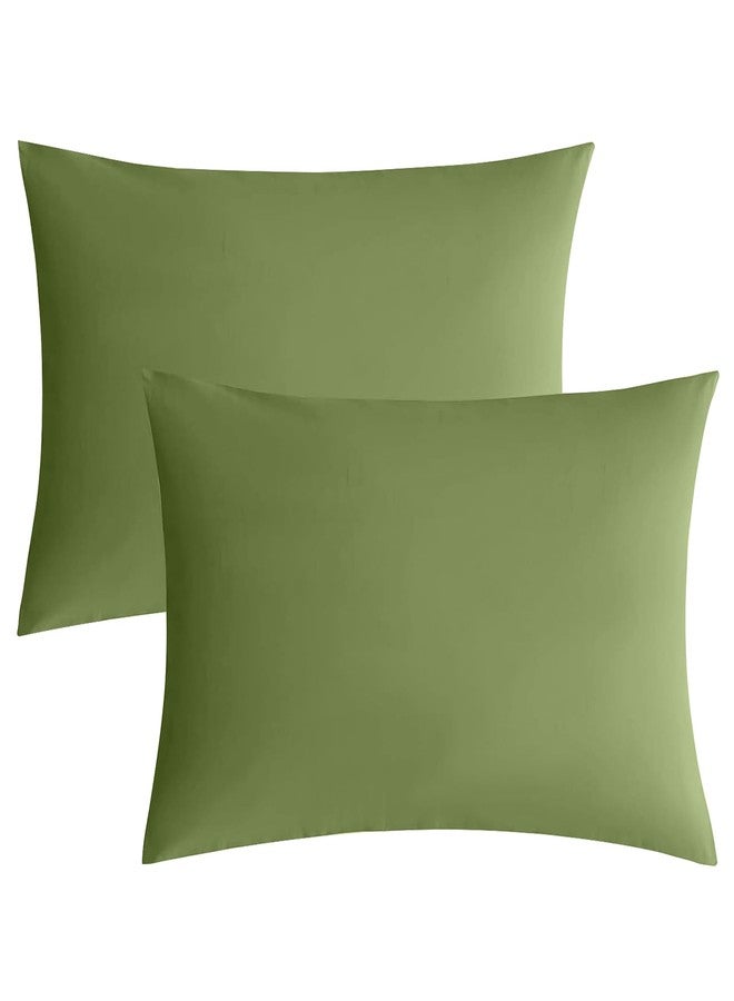 JELLYMONI Christams Pillowcases Standard Set of 2 Cotton Envelope Pillow Covers Avocado Green 20×26in Bed Pillow Cases 100% Washed Cotton Soft Breathable (Pillows are not Included) - Image 1